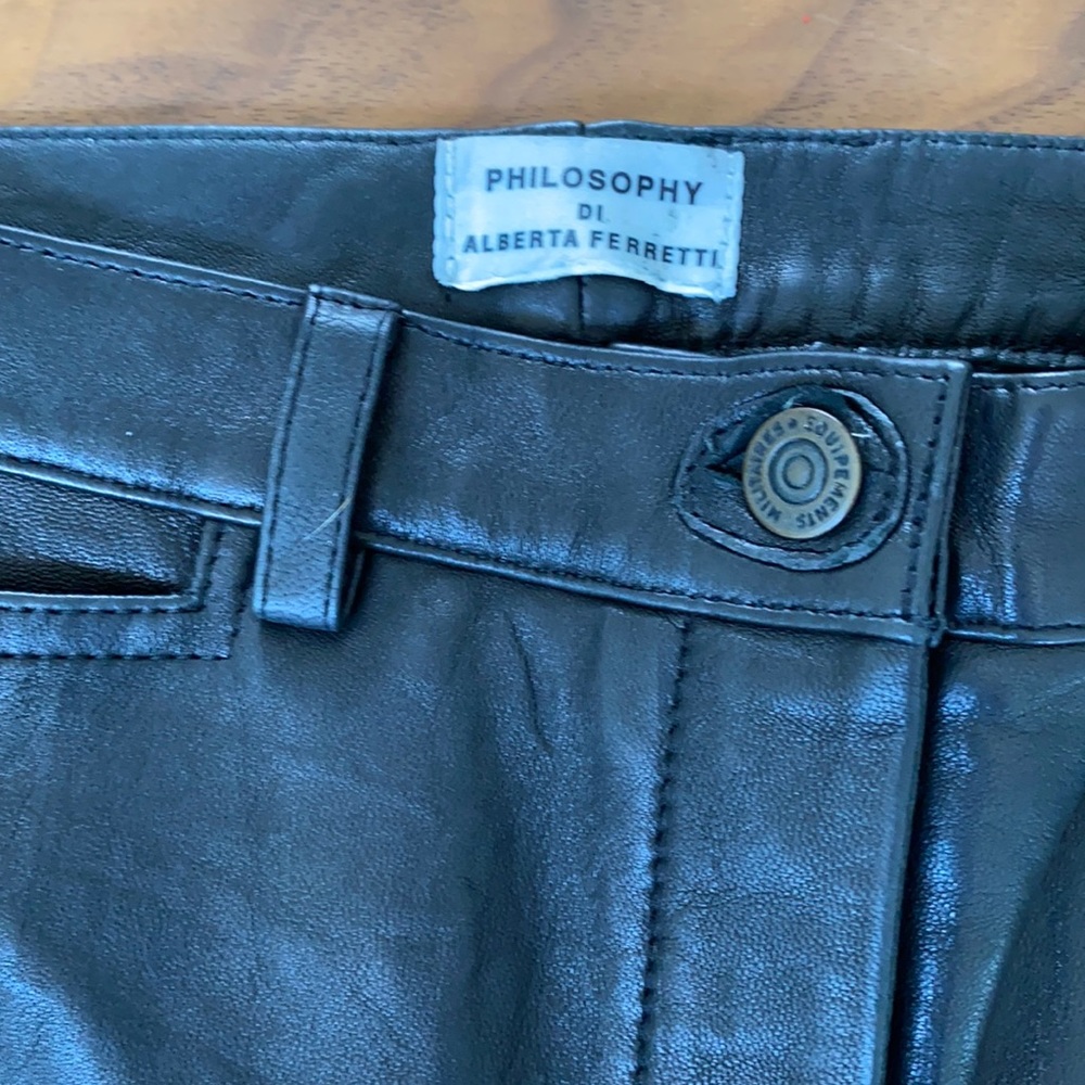 Philosophy di Alberta Ferretti leather pants